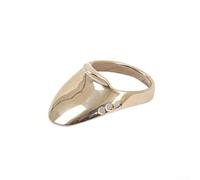 Pulgar de latón para anillo protector de dedo para arco tradicional, protector de llave de liberación de estilo mongol, para dedos amarillo de cobre de larga duración para caza, tamaño 18#)