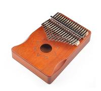 Pulgar piano 17 llaves con notas grabadas instrumentos musicales portátiles de madera sólida de piano lindo con libro musical de música para niños adultos principian A