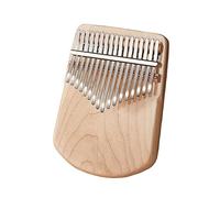 Pulgar piano 17 teclas instrumentos musicales, regalos portátiles de piano de dedo de nogal/nuez negro con bolsa de concierto de martillo y instrucción de estudio pa W
