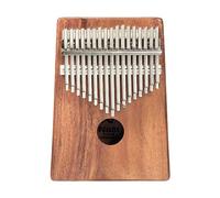 Pulgar portátil piano 17 llaves, instrumento musical profesional de piano de caoba sólida avanzada con estuche protector, regalos de martillo para niños adultos prin Acacia