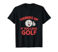 Pulgares Arriba si amas el Golf - Divertida Novedad de Dibujos Animados de Pelota de Golf Camiseta