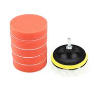 Pulido Almohadilla, Lavable Pulir Esponja Almohadillas 100mm con Esponja y Metal y Caucho por Coche Pulidora con Adaptador