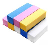 Pulido Lijado Limas Bloque Pedicura Cuidado de la manicura Nail Art Buffer Polish White Nail File Nail Art Tips Manicure Pedicure-4pcs color al azar