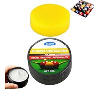 Pulidor de bolas de piscina, 50 g, cera de limpieza, pulidor de larga duración, cera de brillo de bola de piscina, restaurador de limpiador de billar, restaurador para deportes al aire libre, tacos de