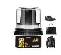 Pulidor de cuero multiusos, 50 ml, cera de aceite para botas de alto brillo con aplicador, negro | Condiciones de zapatos de cuero, botas, ropa, sofá, cinturón, asientos, bolsas, fácil aplicación para