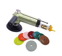 Pulidor de hormigón húmedo neumático 3 "4" Pulidora piedra granito mármol aire Molino alimentación agua velocidad variable Pulido en ,Alta estabilidad(With 3 inch Pad Red)