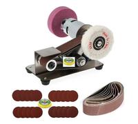 Pulidor de joyas, Mini lijadora de banda eléctrica, amoladora pulidora DIY, cortador de bordes, afilador, cortador de escritorio, herramienta eléctrica(Package C)
