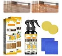 Pulidor de madera con cera de abeja, spray natural de cera de abeja micromolecularizada, 2 en 1 (pulido y limpieza), para suelos de madera y muebles