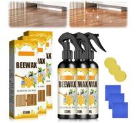 Pulidor de madera con cera de abeja, spray natural de cera de abeja micromolecularizada, 2 en 1 (pulido y limpieza), para suelos de madera y muebles