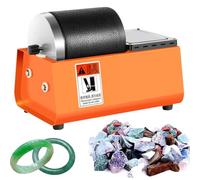 Pulidor de piedras preciosas, vaso giratorio de roca con barril de goma a prueba de fugas y reducción de ruido + tracción doble, vaso eléctrico para cristales, piedras, vidrio, metal