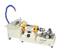 Pulidor de Rocas, Pulidora de escritorio multifuncional 5 en 1, máquina corte y tallado jade, perforadora cuentas redondas