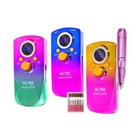 Pulidor de uñas profesional con Motor, pulidor poco ruido pantalla LED, máquina eléctrica, lijadora, salón , 35000RPM(DMJ-SG702-Bule)