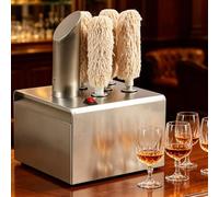 Pulidor eléctrico de copas de vino, acero inoxidable, secado instantáneo a 57.8 °C, dispositivo compacto de pulido de cristalería para restaurantes y hoteles