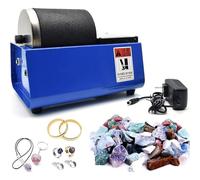 Pulidor eléctrico de vaso de roca, barril a prueba de fugas, sincronización y velocidad ajustables, rotación hacia adelante y hacia atrás para piedras preciosas y cristales