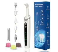 Pulidor eléctrico multifuncional de dientes resistente al agua IPX6, 5 modos de intensidad, luz LED, 5 accesorios, blanqueamiento dental y limpieza profunda