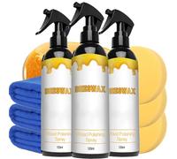 Pulidor en aerosol de cera de abeja para madera, spray de cera de abeja micromolecularizada natural, aerosoles de pulido de muebles y suelos de madera (3 juegos)