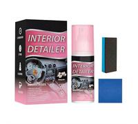 Pulidor para interiores de coche, color negro, brillante, plástico, renovador, revestimiento de pulido largo, productos de limpieza de cuero, duraderos Auto J6T9