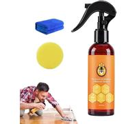 Pulidor y limpiador de cera de abeja natural pura y micromolecularizada 2025, se utiliza para cuidar madera, cuero y muebles, polvo de grasa, polvo y suciedad, larga duración (1)