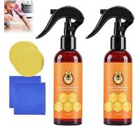 Pulidor y limpiador de cera de abeja natural Pure Natural 2025, se utiliza para cuidar madera, cuero y muebles, polvo de grasa, polvo y suciedad (2)