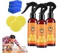 Pulidor y limpiador de cera de abeja natural Pure Natural 2025, se utiliza para cuidar madera, cuero y muebles, polvo de grasa, polvo y suciedad (3)