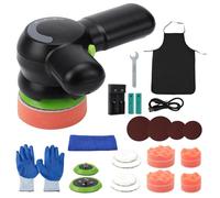 Pulidora a batería con 19 accesorios y batería de 2*2000mAh, pulidor excéntrico inalámbrico de 3/4 pulgadas con 2400-4800RPM y 3 velocidades variables para pulir y encerar coches
