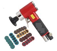 Pulidora, Amoladora de ángulo de aire, pulidora de molienda neumática de 90 grados, máquina de molienda de 2 pulgadas con Kit de herramientas de discos de lijado(Pink)