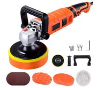 Pulidora amortiguadora, máquina de detalles de coche con control variable de 7 velocidades, motor de cobre puro, diseño de bajo ruido para coche, sofá, gabinete, azulejos de piso (piezas de repuesto