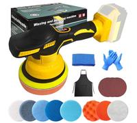 Pulidora automática compatible con De-walt 20 V, batería de 6 pulgadas, juego con 8 velocidades variables para detalles del coche/pulido/encerado (sin batería)