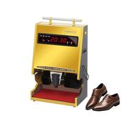 Pulidora automática de zapatos con cepillos duales, máquina eléctrica de pulido de zapatos para cuero, brillo manos libres, visualización de tiempo para uso doméstico o hotelero