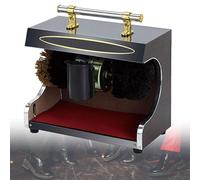 Pulidora automática de zapatos, máquina pulidora mecánica con cepillo eléctrico para uso doméstico y de oficina, diseño de doble cepillo