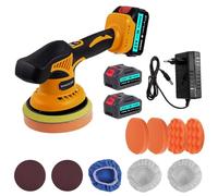 Pulidora Coche Inalambrica Compatible con Makita 18V,6 Pulgadas Pulidora Batería con 2×3.0Ah Baterías,2800-6000 RPM,8 Velocidades Variables Pulidoras Orbital para Detalles de Coche