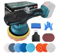 Pulidora Coche, Pulidora Inalambrica compatible con Makita 18 V, 8 Velocidad Variable, Pulidora Orbital para Detallar, Pulir, Encerar y Eliminar Arañazos del Coche(sin batería ni cargador)