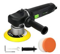 Pulidora de automóviles 850W 2000-6400Rpm Pulidora orbital aleatoria de velocidad variable con cable de 2 m Mango auxiliar desmontable 2 almohadillas de espuma para lijado de automóviles Pulido Encer