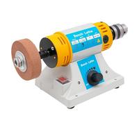 Pulidora de banco multifunción de 320 W, pulidora de sobremesa, pulidora de joyas for ámbar y metal.(Grinding wheel+drill chuck)