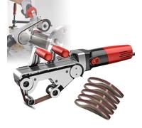 Pulidora De Banda Para Tubos, Amoladora De Tubos (110 W), Pulido De 6 Velocidades Y Eficiencia, Rueda Guía De Precisión/banda De Lijado Sin Desviaciones Fáciles, Para Pulir,4 Roller