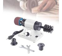 Pulidora de bordes de cuero eléctrica de 110 V/220 V, pulidora de bordes de 0 a 8000 RPM con 6 manguitos de lijado, pulidora de cuero
