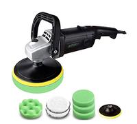 Pulidora de búfer 1200W Pulidora de automóvil rotativa Máquina de pulido de automóvil orbital aleatorio 3000RPM con lijadora de búfer de velocidad variable Herramienta de lijado para detalles de auto
