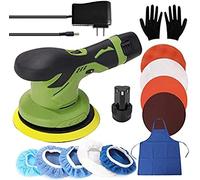 Pulidora de búfer inalámbrica para automóvil, con batería recargable de litio de 12 V, pulidora sin escobillas con velocidad variable, kit de búfer inalámbrico portátil para pulidora, lijado