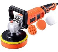 Pulidora de búfer Pulidora de autos rotativa Máquina de cera Kit de detalles de autos 6 pulgadas 7 velocidades variables con almohadillas de espuma Almohadillas de lana for pulidoras y pulidoras de au