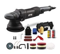 Pulidora de búfer, SPTA máquina de pulido orbital aleatorio de doble acción de 5 pulgadas (125 mm) para automóvil, kit de detalles de automóvil, 4 piezas de almohadillas de pulido de 5 pulgadas y 4