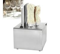 Pulidora de copas de vino de acero inoxidable, 3/5/8 cepillos de microfibra extraíbles, 300/330/660 copas/hora, secado instantáneo con aire caliente a 136 °F, para restaurantes y bares 3Brush