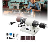 Pulidora de cuero, amoladora de borde de cuero de escritorio de 350 W, pulidora eléctrica con mango de eje flexible, amoladora de banco de 0-8000 RPM, para todo el cuero