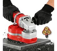 Pulidora de diamante eléctrica de 3800 W con ruedas de diamante para hormigón y granito, 6 velocidades, para granito, mármol, hormigón y piedra. Equipada con 4 bandejas de arena.(Standard package)