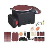 Pulidora de disco de 1500 mm, amoladora multifuncional de alta velocidad de 8000 RPM con 3 ruedas de molienda para bricolaje, eliminación de óxido de metal y molienda de superficies