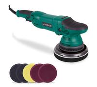 Pulidora de doble acción 1050W - 150mm | Incl. 7 almohadillas para pulir