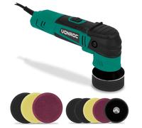Pulidora de doble acción 400W - Ø50 y Ø75MM | Incl. 2 platos de apoyo y 8 almohadillas de pulido