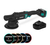 Pulidora de doble acción PRO 20V - Ø150mm | In atería 4.0Ah, cargador rápido y 5 esponjas de pulido