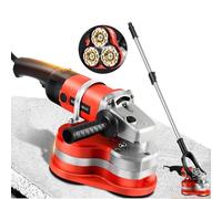 Pulidora de hormigón, 3800 W, eléctrica de alta resistencia, 6 velocidades con discos de diamante, para acabado de piedra y azulejos