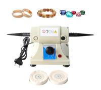 Pulidora de joyas, amortiguador de banco ajustable de doble velocidad, lijadora de pulido de doble cabeza con rueda de tela de 3 pulgadas para moler, grabar, taladrar y pulir