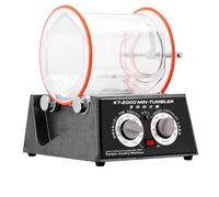 Pulidora de joyas con tambor giratorio, limpiadora de superficies de cuentas, pulidora de tambor, máquina de acabado KT2000 con temporizador for biselado.